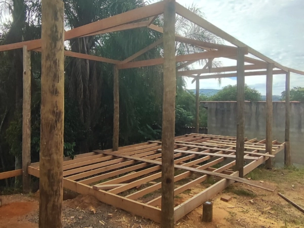 Início da construção do Empório Rancho Alegre em Socorro SP